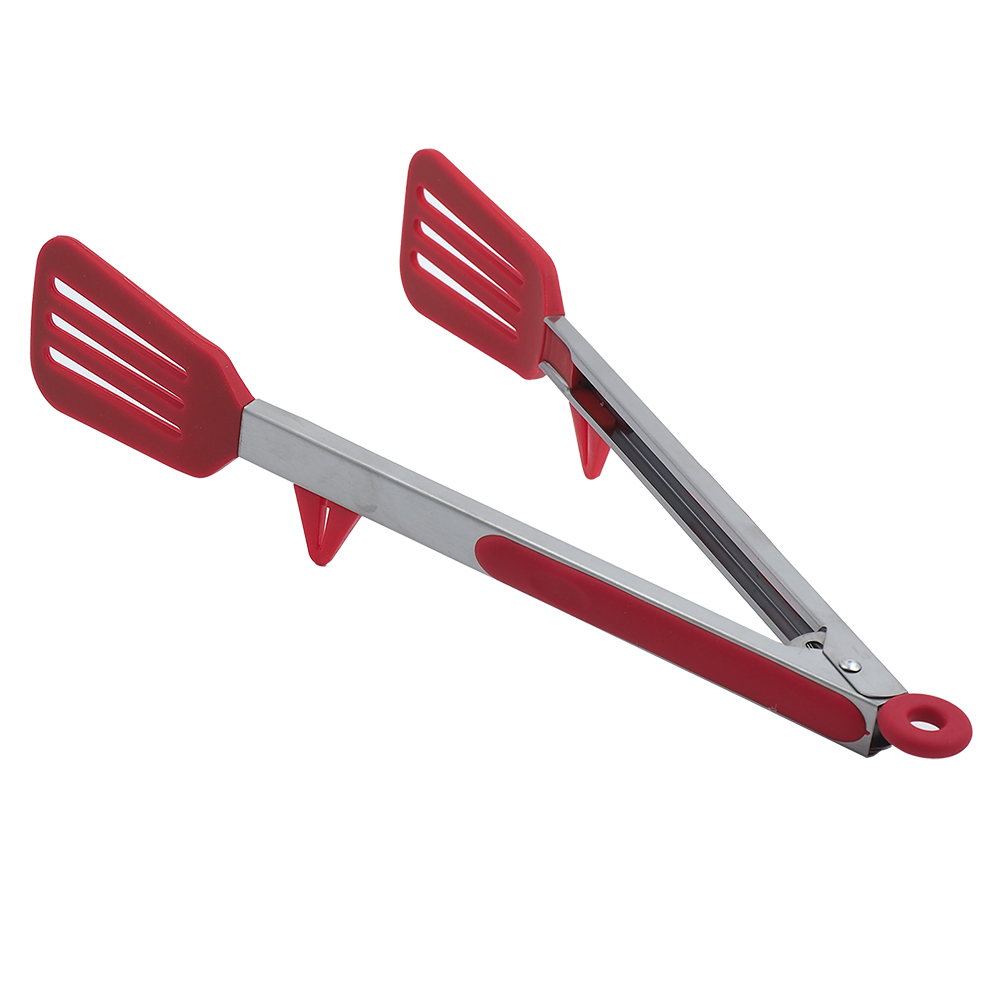雅緻可立式矽膠鏟夾-33cm-紅色-2支, , large