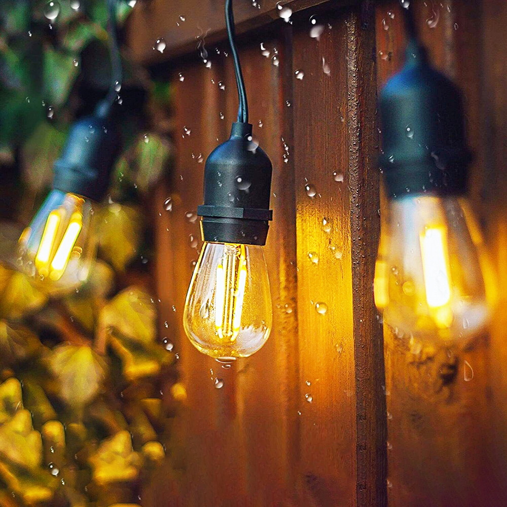 Solar glass light string, , large