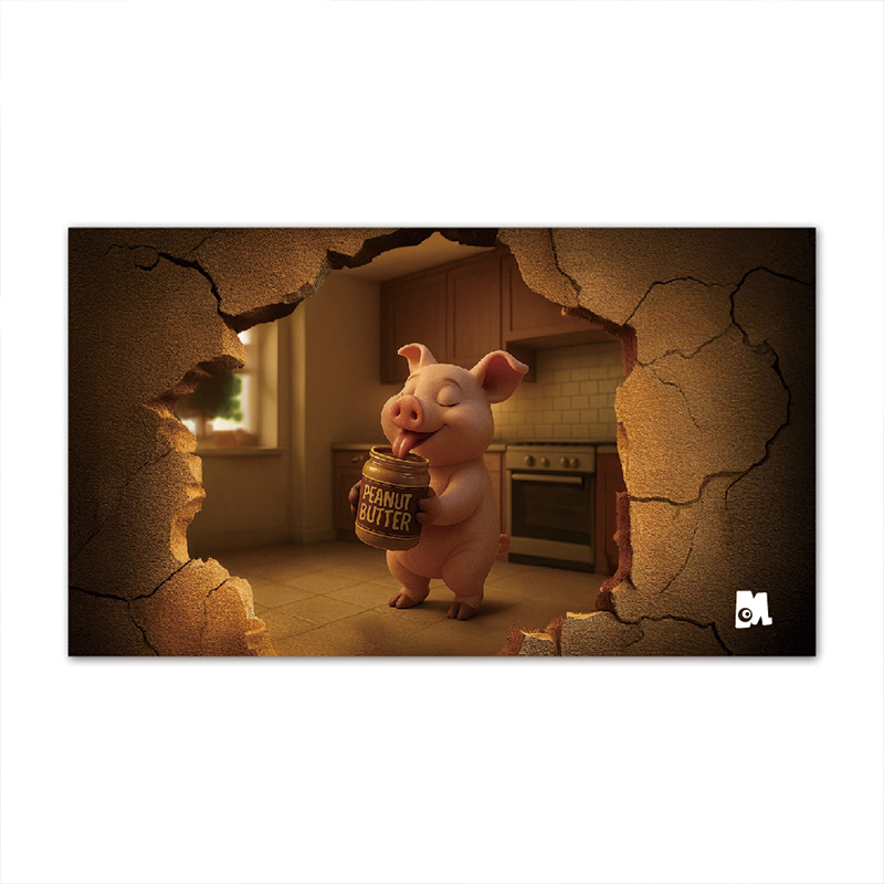 【Monster】 3D Scene Desk Mat (60x34cm) &ndash; Little Sauce Pig, , large