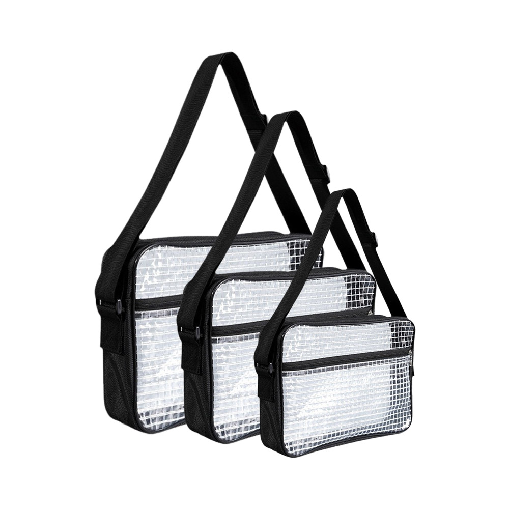 Transparent mesh sling bag, small size (with dividers), 25*16*6cm (8 inches), , large