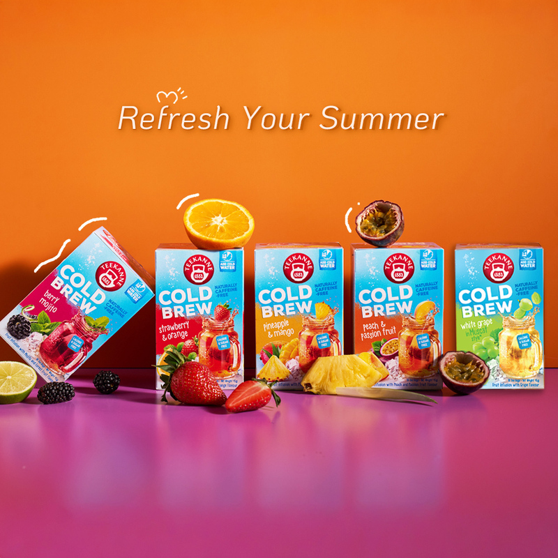 【TEEKANNE】Cold brew Fruit tea (2.5g x 18bags/box) , , large