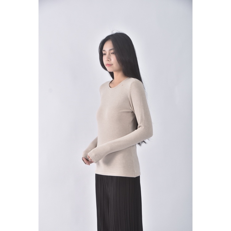 (S) uniqlo質感棕色長袖上衣二手衣, , large