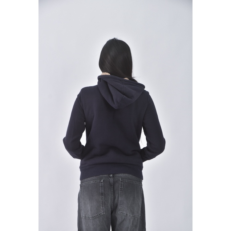 (M) uniqlo質感棉質連帽藍色外套二手衣, , large