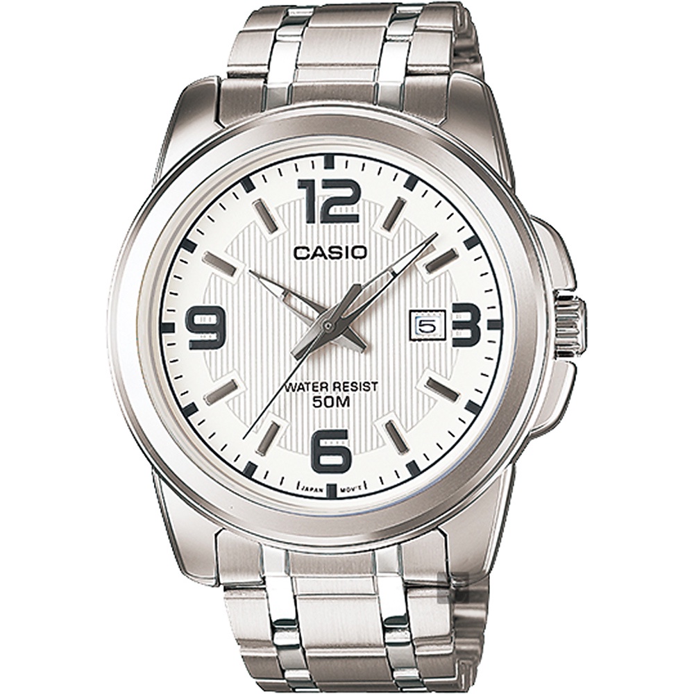 CASIO 卡西歐 紳士指針手錶-銀 MTP-1314D-7AVDF