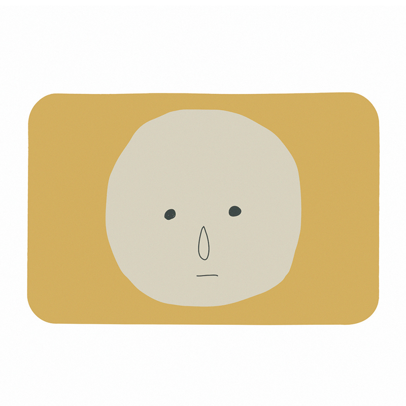 【怪獸】日竹門 30秒瞬吸 軟式珪藻土吸水地墊 躺平系列 (58x38cm) -沉思黃, , large