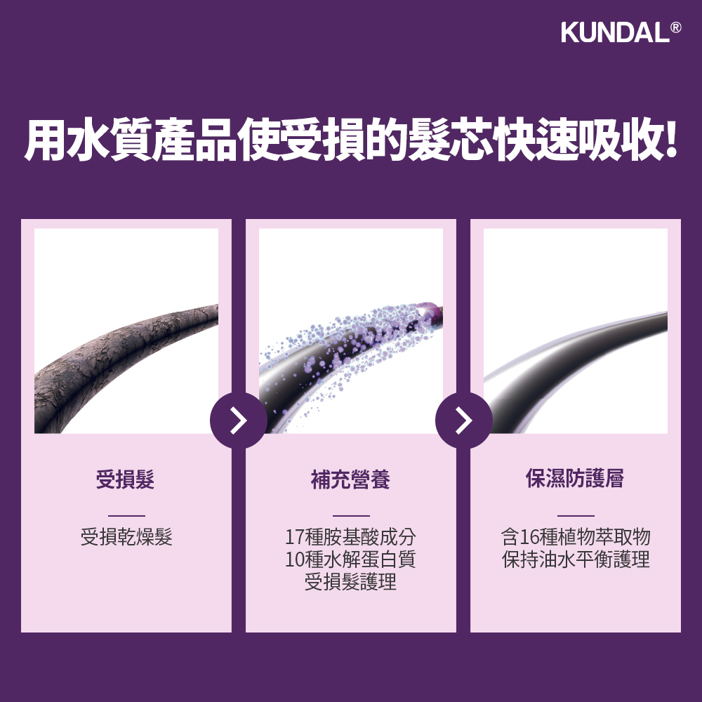 KUNDAL 蜂蜜澳洲堅果補水水質護髮素, , large