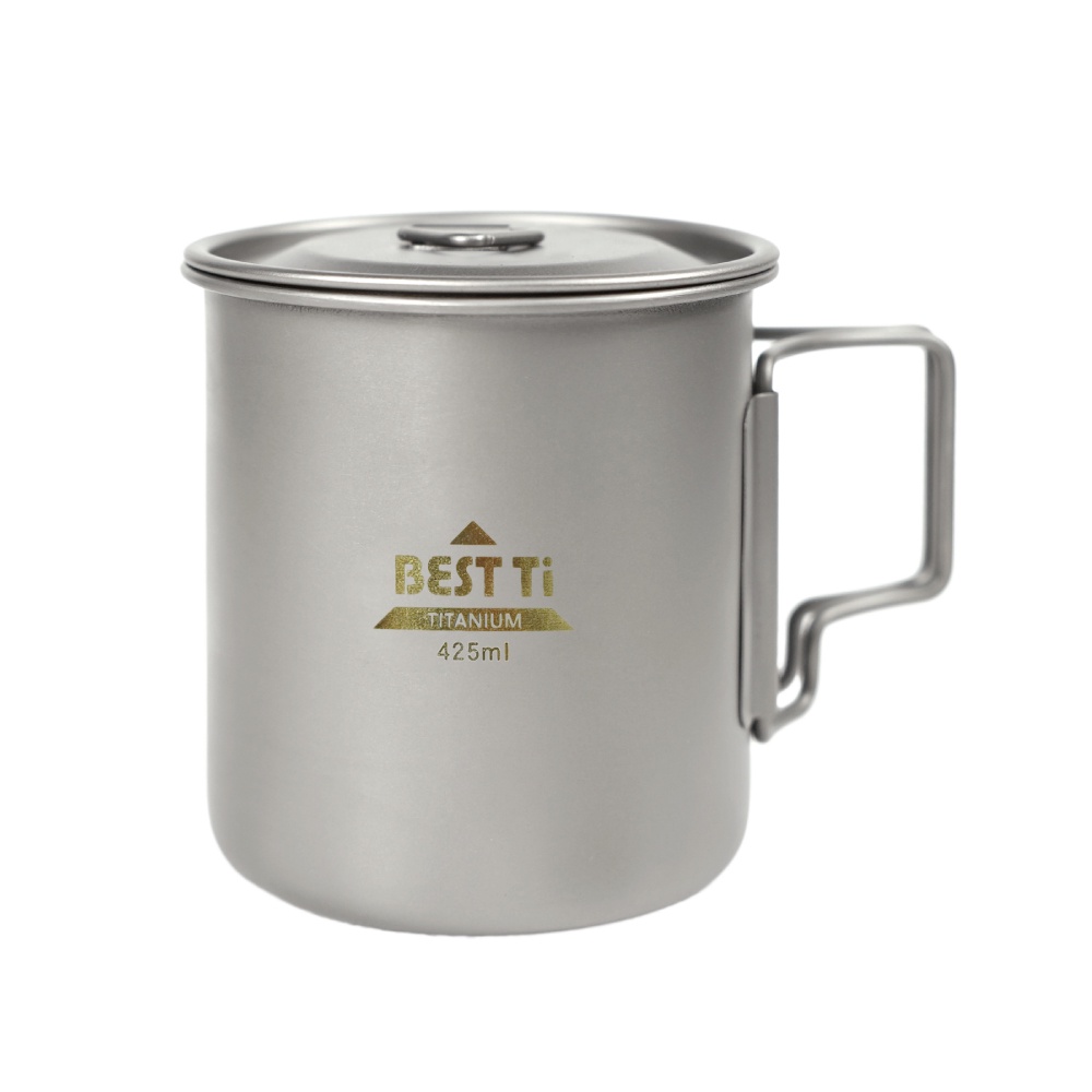 【純鈦馬克杯】425ml 咖啡杯 加熱杯墊 環保杯 鈦杯 露營 , , large