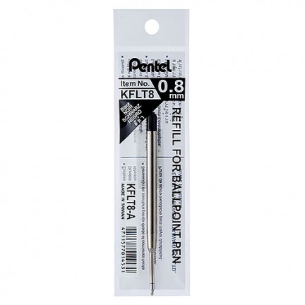 【 Pentel 飛龍 】原子筆芯 0.8mm 12支/盒  KFLT8  -  多款可選, , large