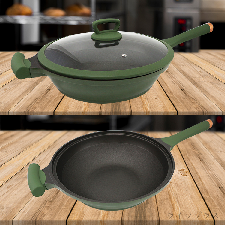 美國製Phantom Chef陶瓷強化不沾深形炒鍋-32cm-2支, , large