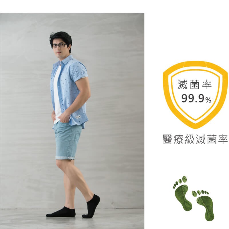 【現貨】MIT台灣製機能殺菌萊卡除臭船型氣墊襪-男 P2215, , large