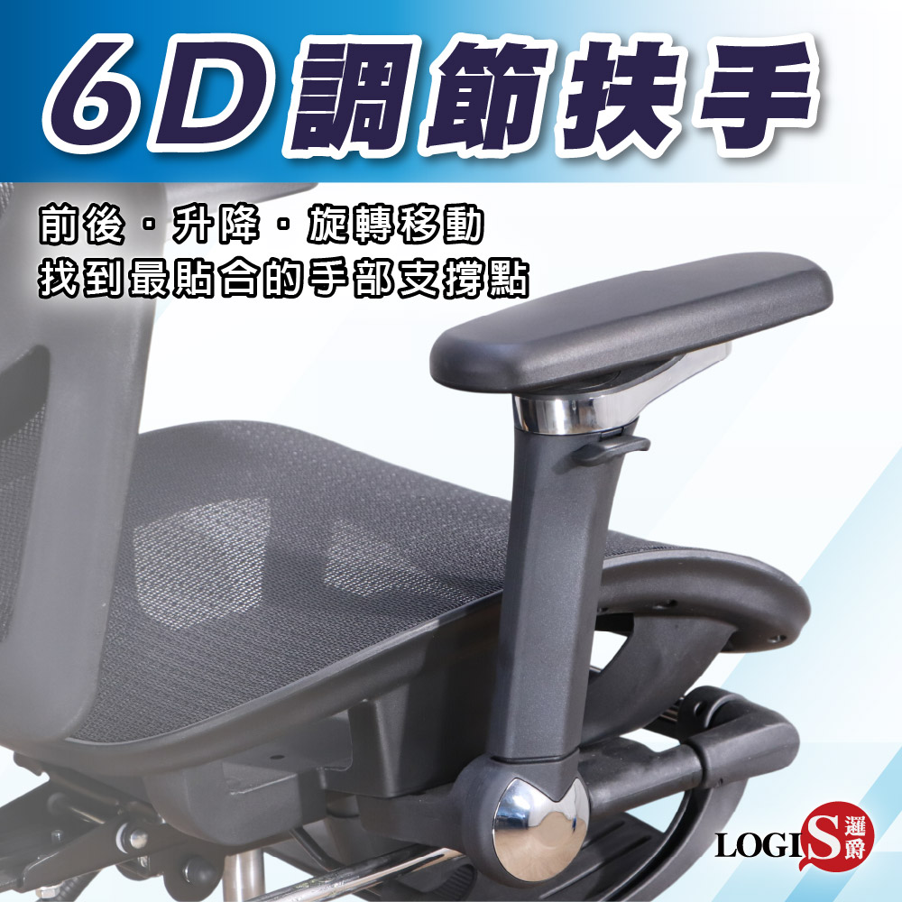 (LOGIS) 6D調節扶手 辦公椅扶手 電腦椅扶手1對 【T16】, , large