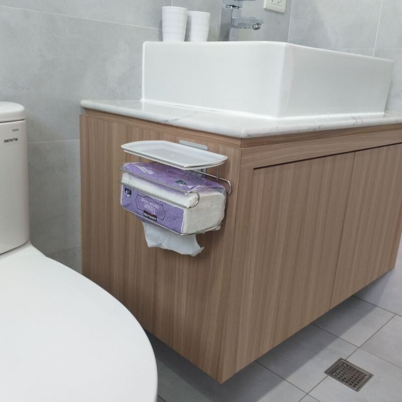 [Beargood sticker] Roll Paper Holder / Toilet Paper Rack with Shelf, , large