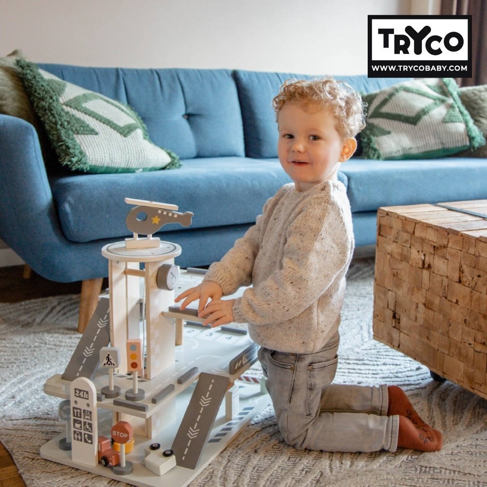 官方直營-僅限宅配【Tryco】大型木製停車場, , large