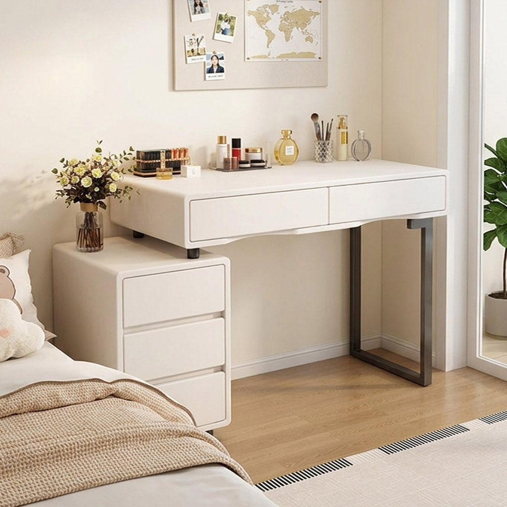 【AOTTO】現代簡約伸縮化妝台 化妝桌/梳妝台/收納櫃(FT-019), , large