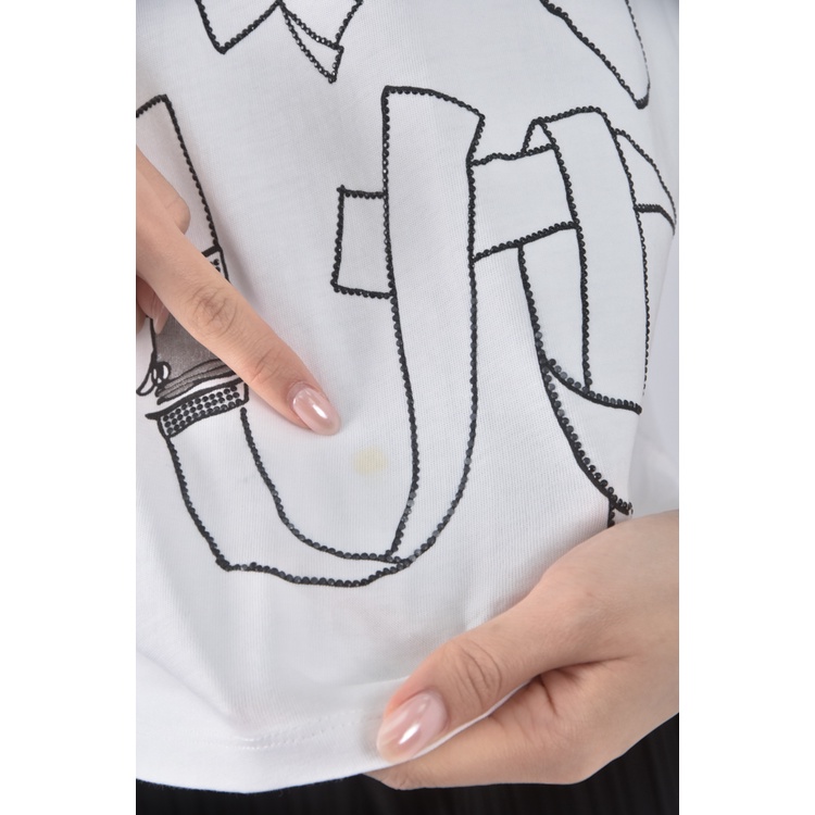 (XL) max co圓領白色短袖上衣二手衣, , large