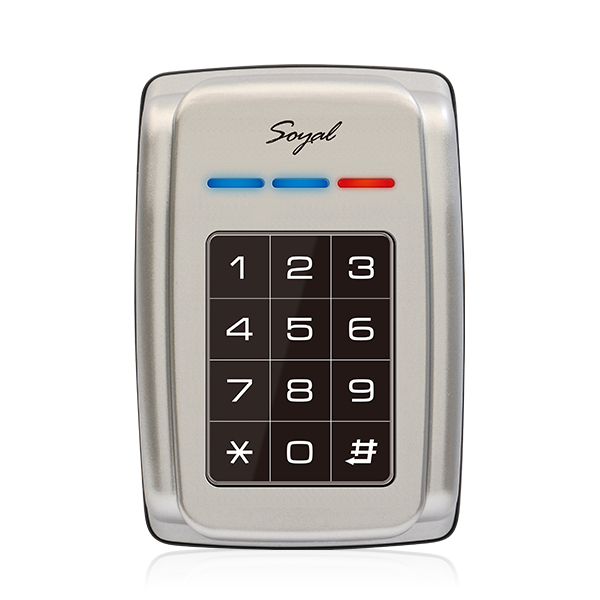 昌運監視器 SOYAL AR-321-K(AR-321K) E1 Mifare MF 銀色 按鍵鍵盤門禁讀頭 感應式讀頭, , large