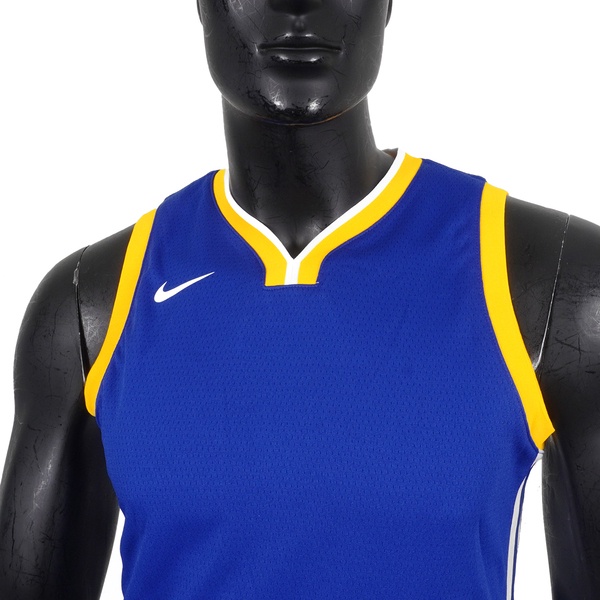 Nike NBA 青少年 球衣 籃球背心 背心 V領 勇士 藍黃 [WZ2B7BZ2B-WAR], , large