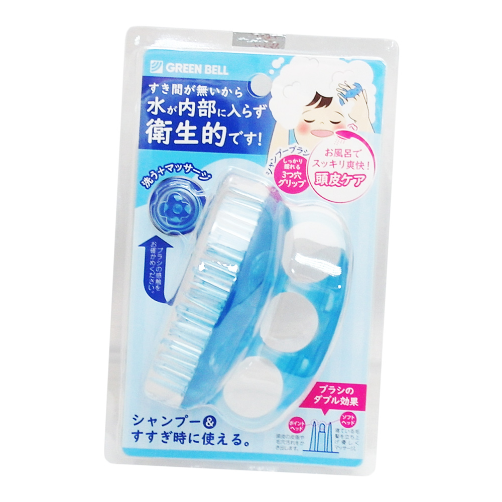 日本綠鐘GT美髮按摩機能洗頭梳-GT-500-2入, , large