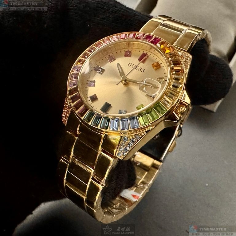 [星晴錶業]GUESS手錶,34mm,GC00005金色錶面金色錶殼金色精鋼錶帶款, , large