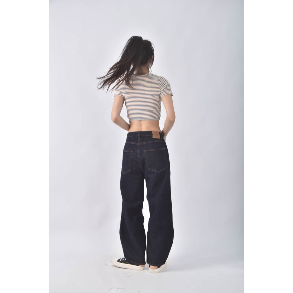 (XL) toteme studio高腰丹寧牛仔棉質純棉藍色長褲二手衣, , large