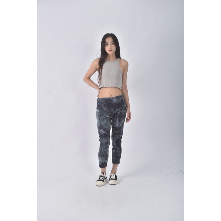 (XL) lululemon高腰運動質感暈染綠色長褲二手衣, , large