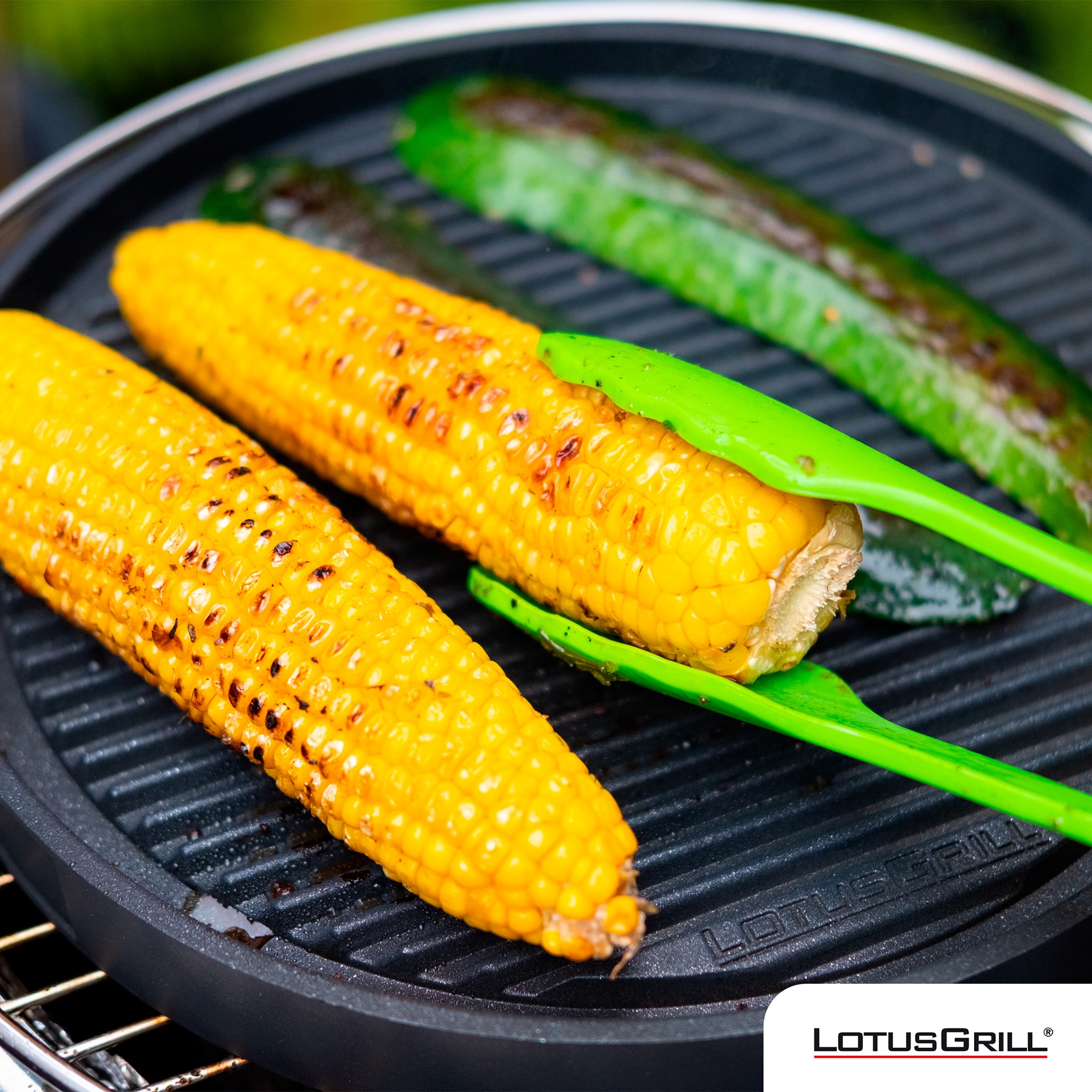 【德國 LotusGrill】食品級矽膠料理夾/烤肉夾 33cm 適用不沾鍋, 夢幻紫, large