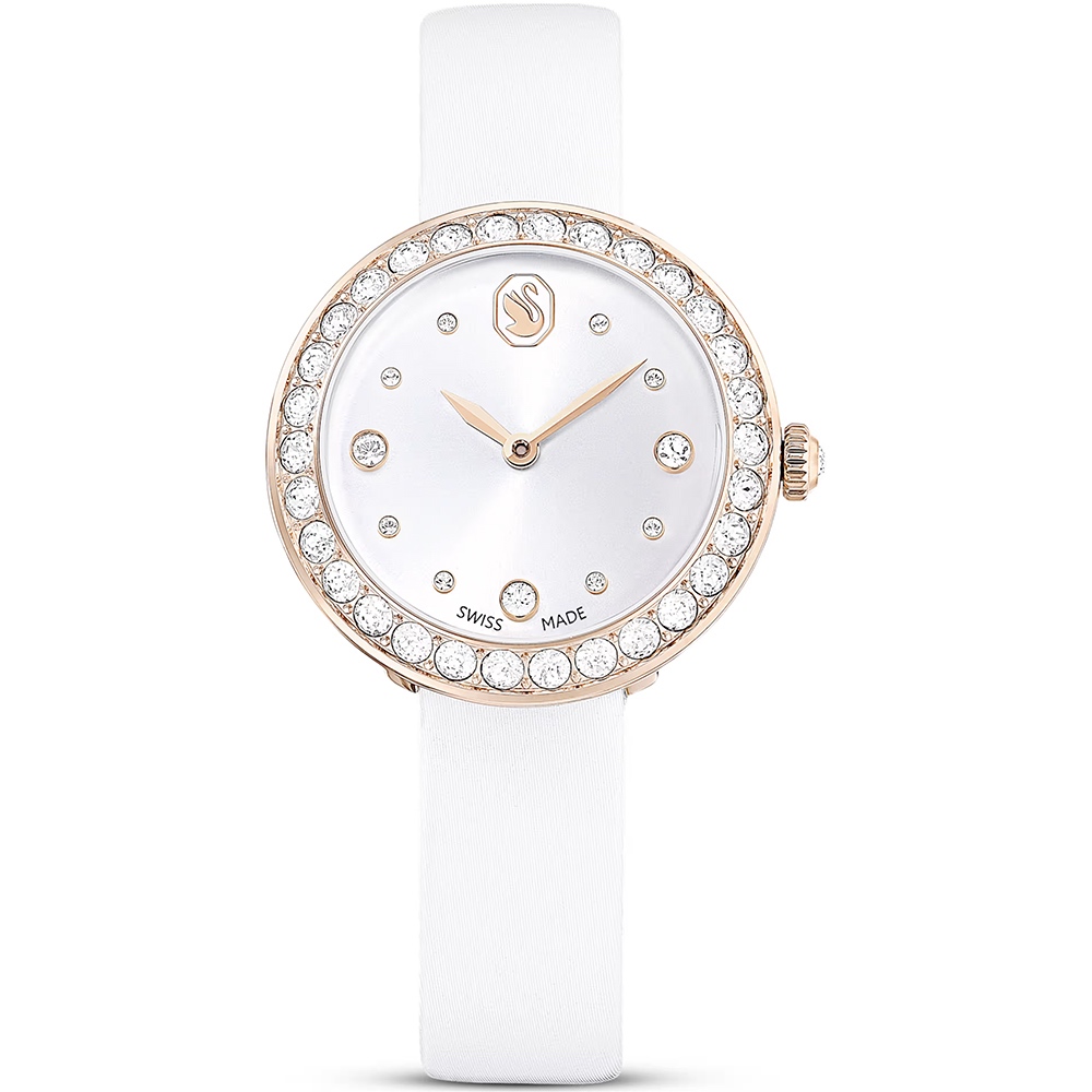 SWAROVSKI 施華洛世奇 Matrix Tennis 水晶錶圈手錶 女錶-30mm(5710103), , large