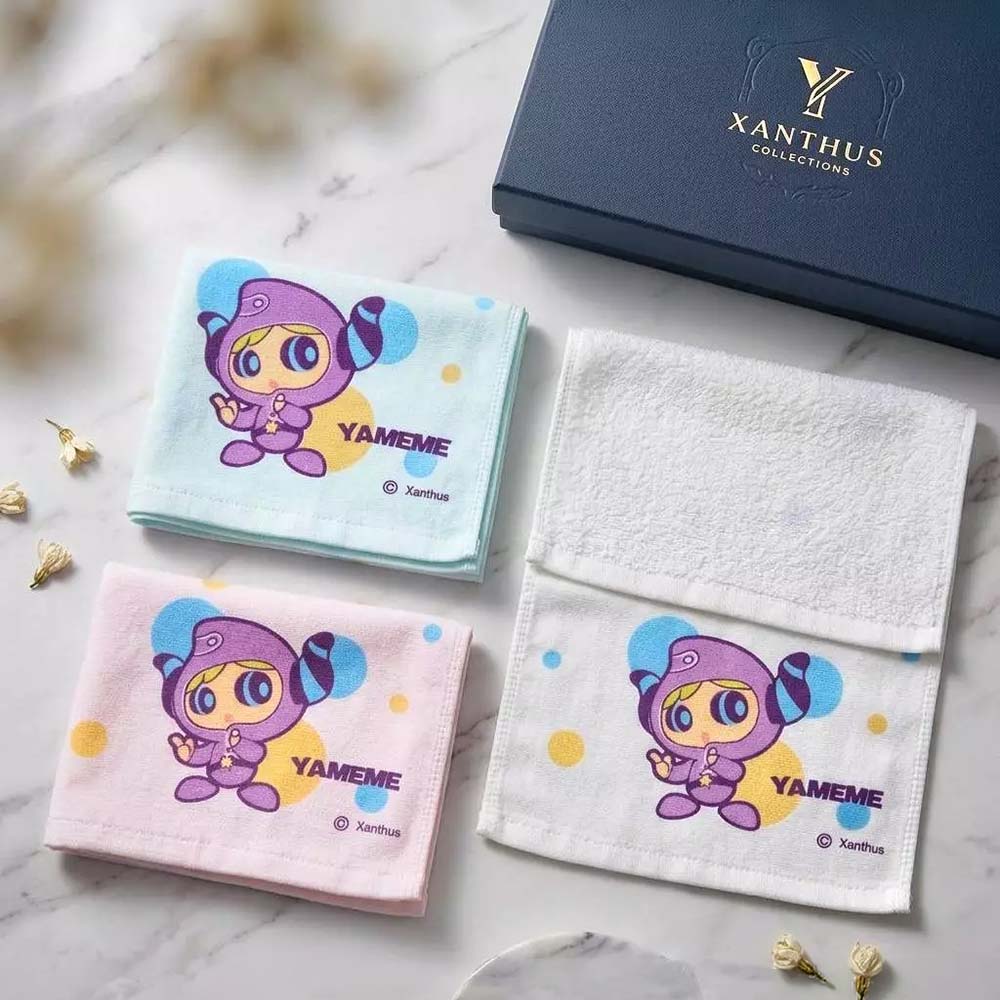 Kaimei Cotton | MIT  Cute Dual-Texture (Half-Gauze, Half-Cotton) Yameme Children&rsquo;s Towel, , large