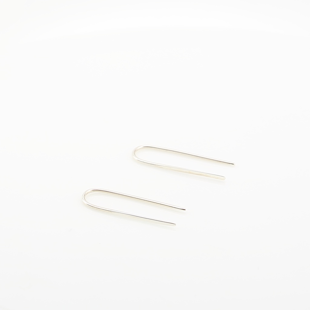 【Angel & Me】Simple U wire s925 sterling silver earrings Birthday gift, , large