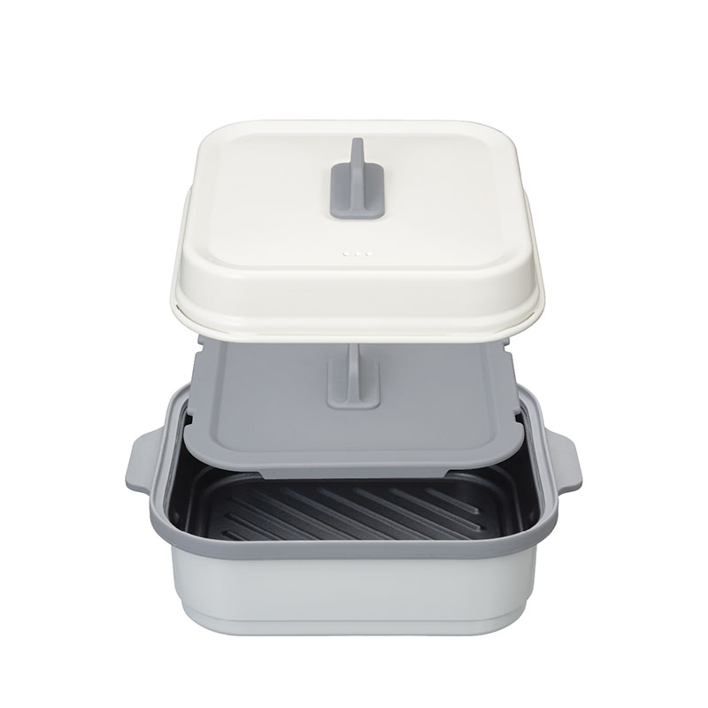 【CB JAPAN】copan系列 微波爐專用方形雙面烤盤, , large