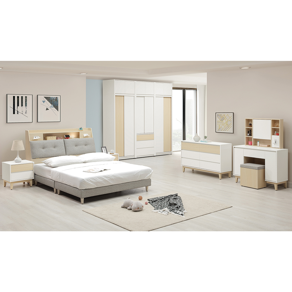 【唯熙傢俱】羅伊原木雙色3.3尺化妝台, , large