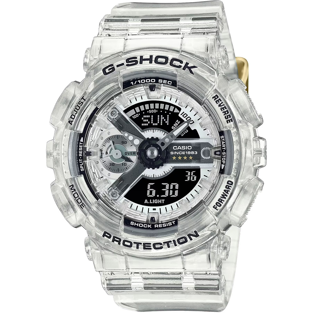 CASIO 卡西歐 G-SHOCK 40周年透明限量版透視機芯手錶 GMA-S114RX-7A, , large