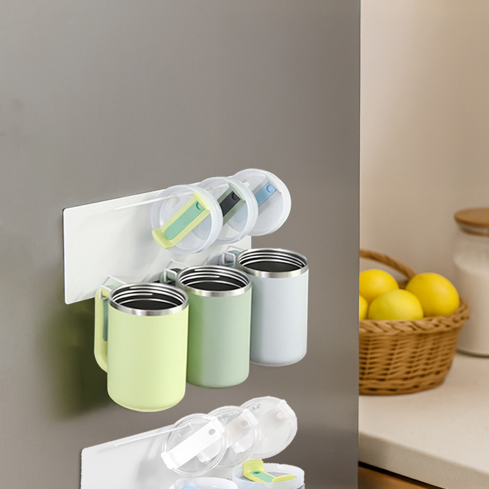 【上手家居】Stanley磁吸杯架-2入組 白色2入組(杯子收納架/stanley/水杯架/冰壩杯架), , large