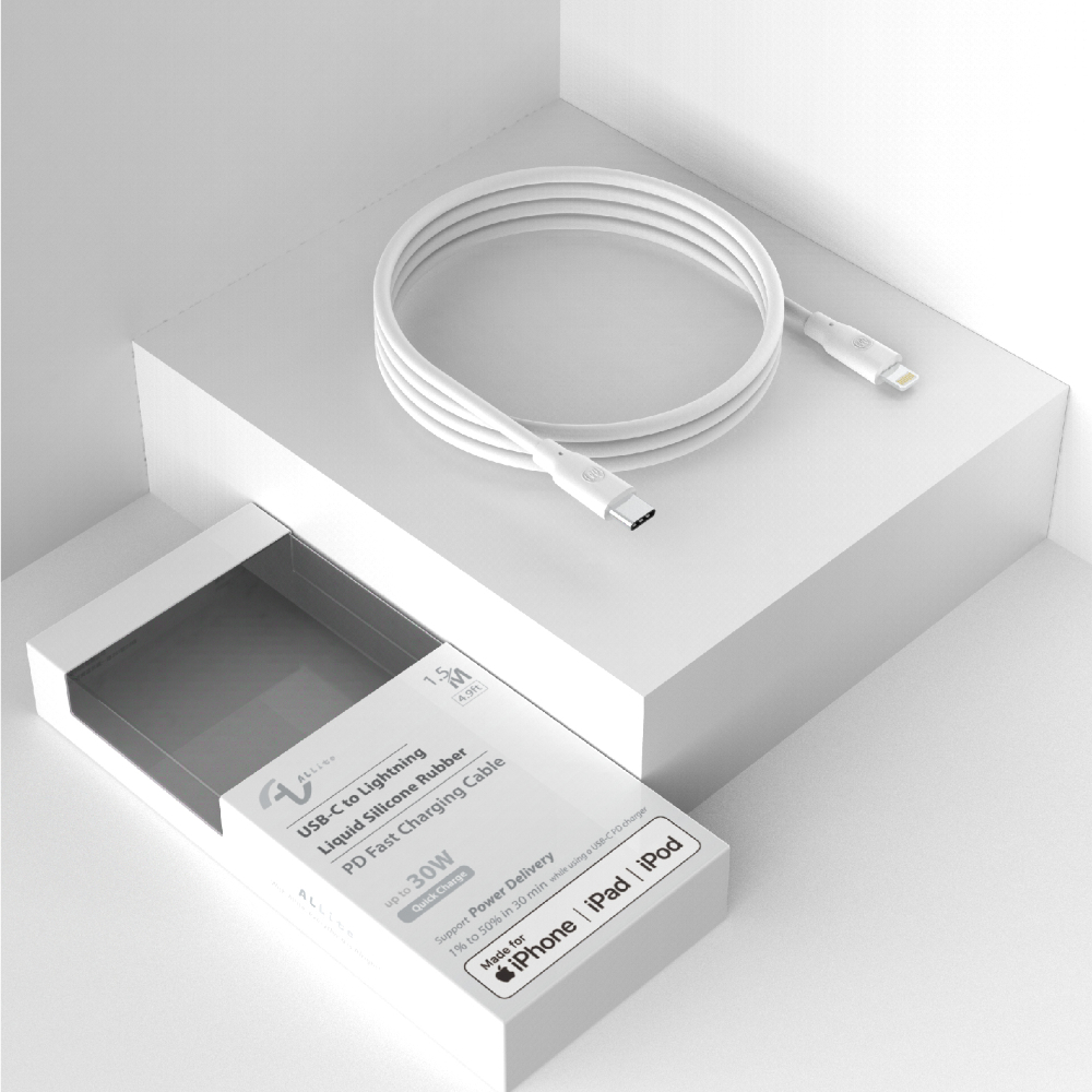 [OneMore Co., Ltd.] Allite 1.5M Liquid Silicone Charging Cable (USB-C to Lightning), , large