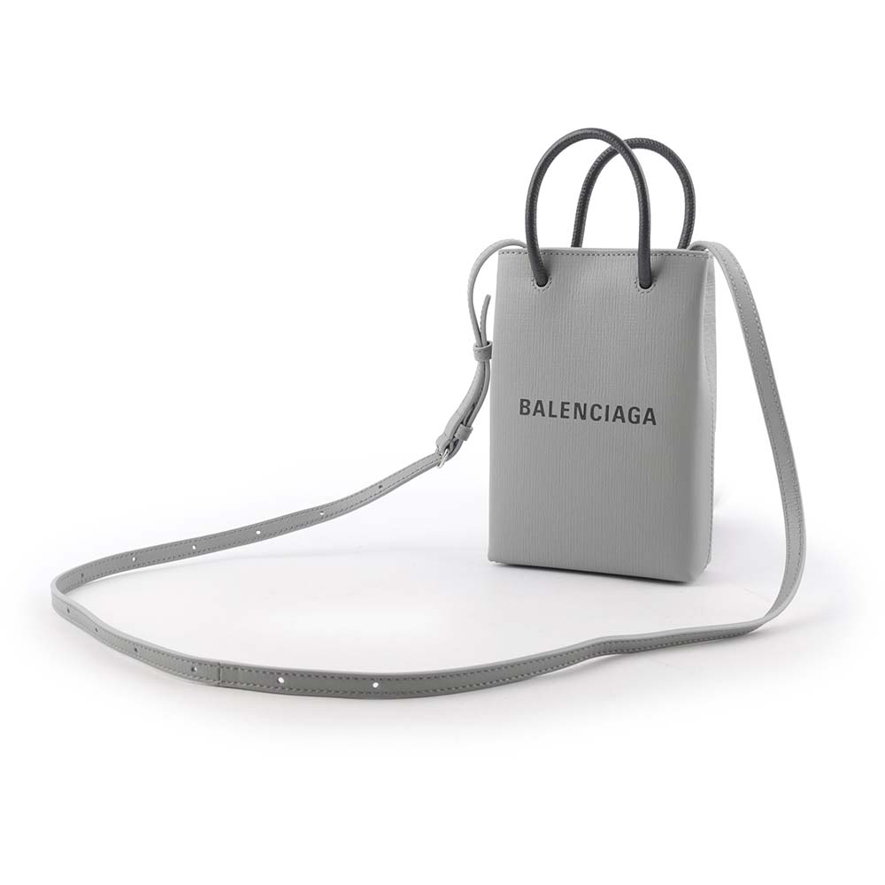 BALENCIAGA Logo購物手機袋/灰色, , large