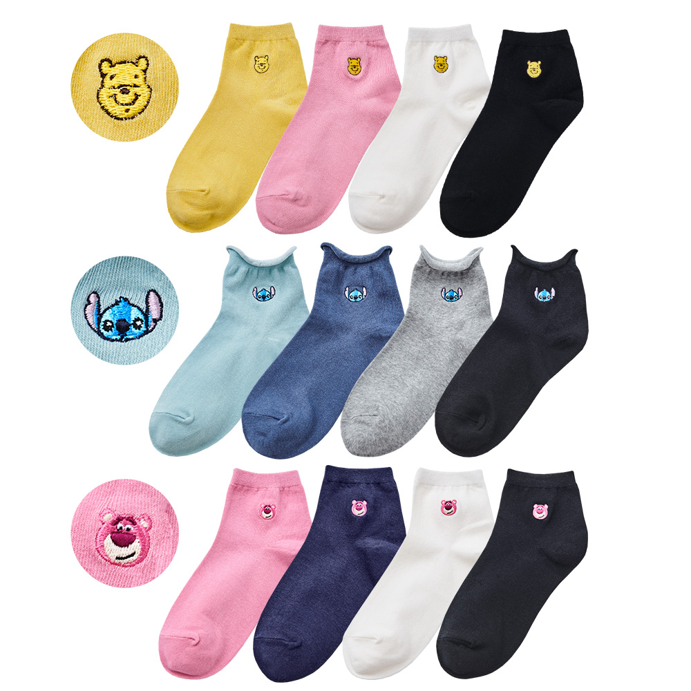 Disney 迪士尼刺繡中統襪【旺達棉品】TO-A303, , large