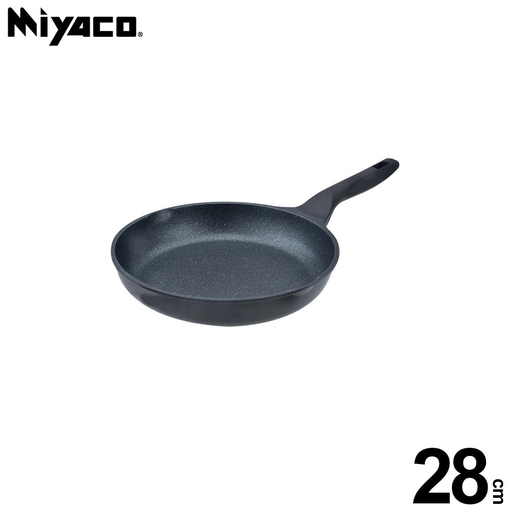 Miyaco 米雅可 礦岩鑄造不沾平底鍋煎鍋IH無蓋 28cm-Leidea樂德兒, , large
