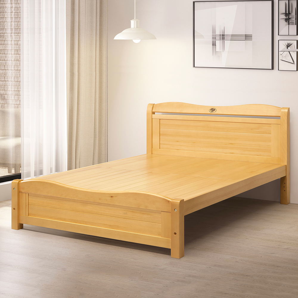 【唯熙傢俱】索拉檜木色5尺雙人床, , large