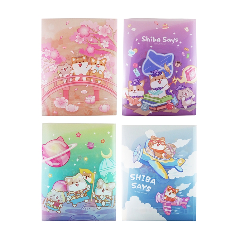 【PENROTE 筆樂】柴語錄A4雙開式資料夾 A櫻花, , large