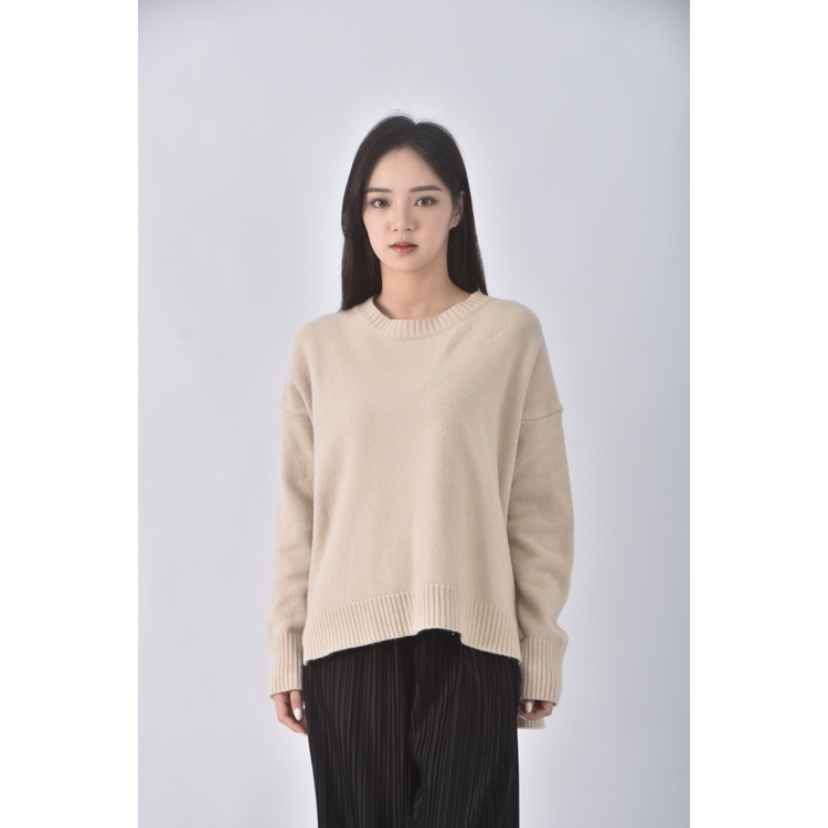 (XL) 質感圓領杏色長袖上衣二手衣, , large