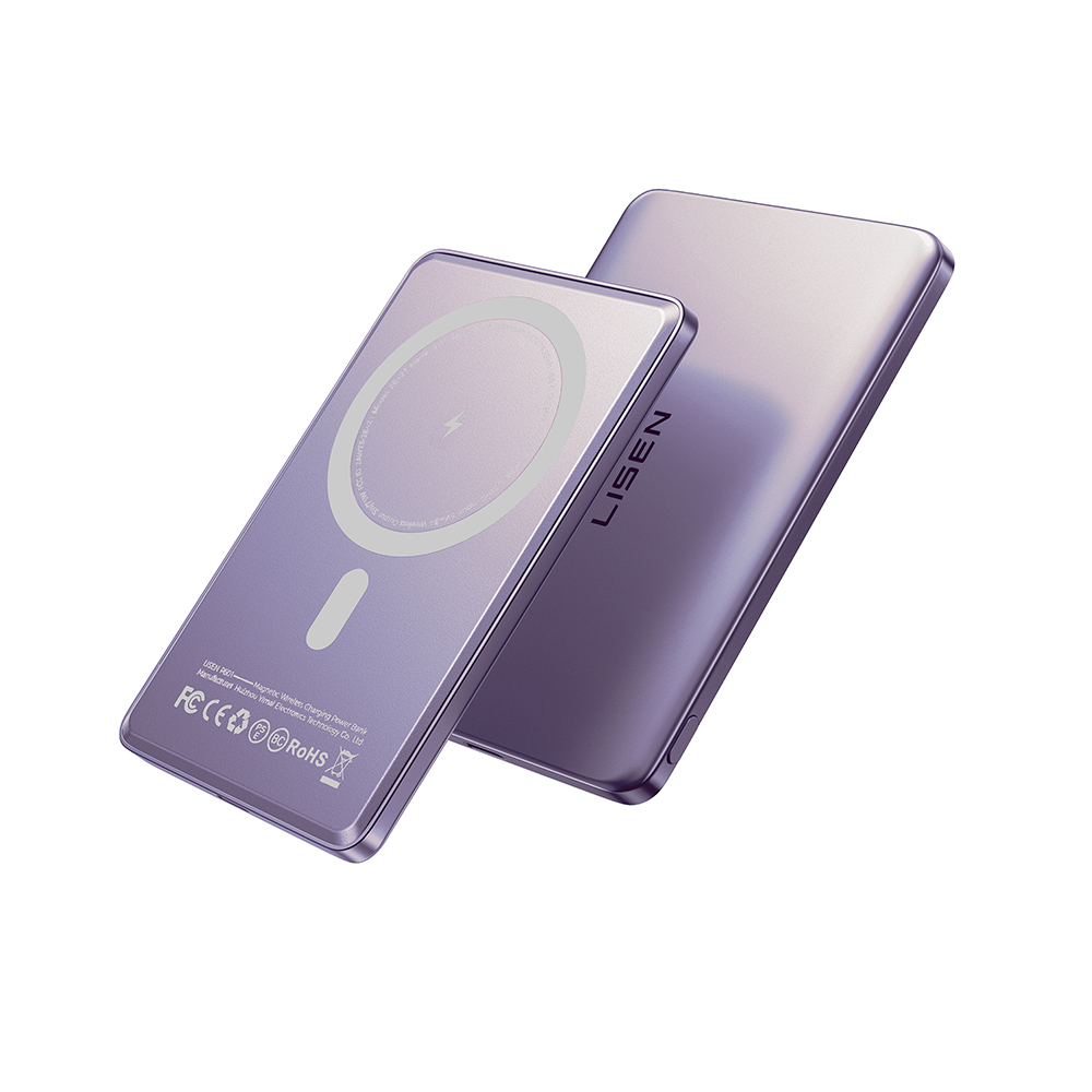 【LISEN】5000mAh P601 Ultra-SLIM Power Bank Magnetic Wireless Charging(Gray)2E421, , large