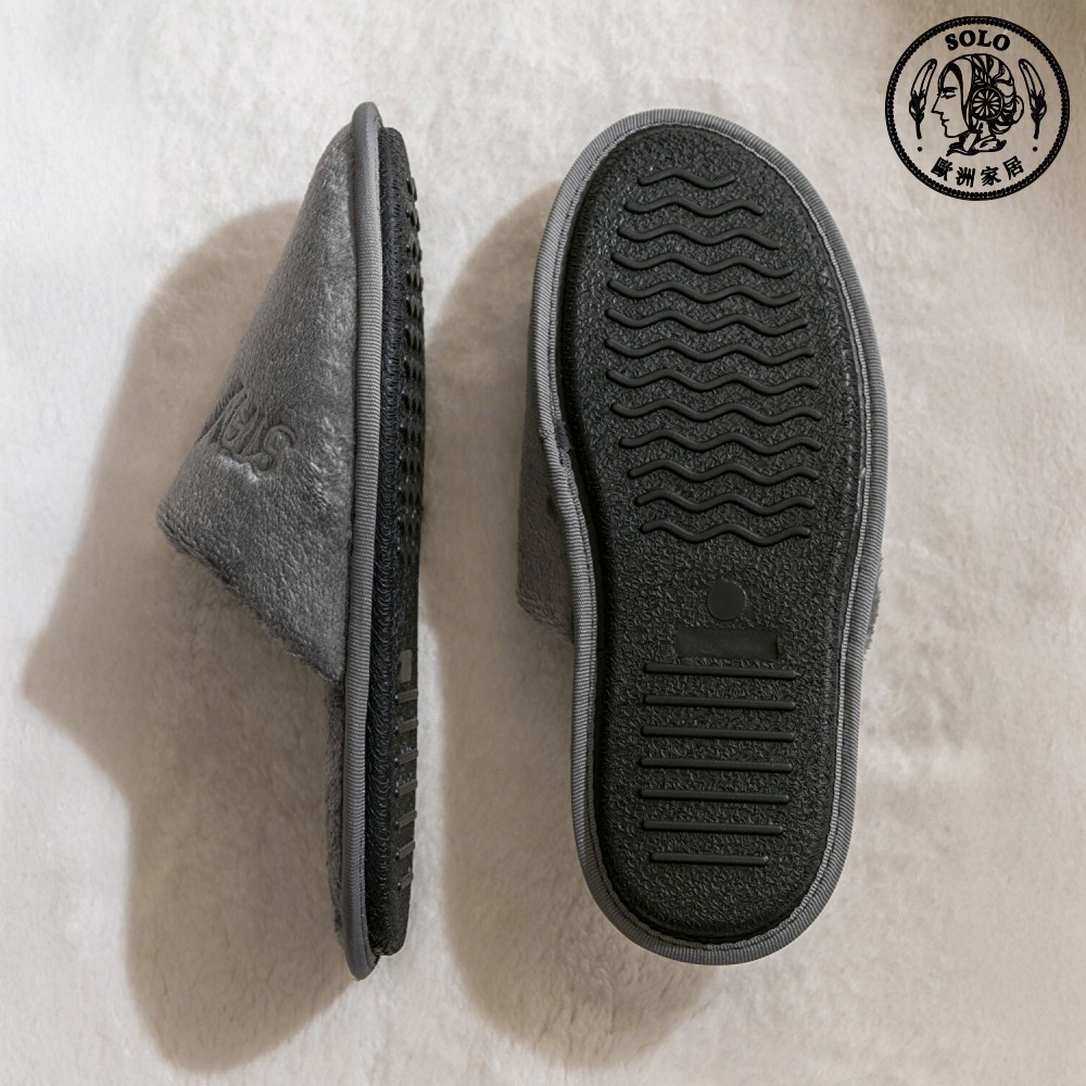 【SOLO Vintage】LCW Home Stay Calm Indoor Plush Slippers Made in Turkey 40-45, , large