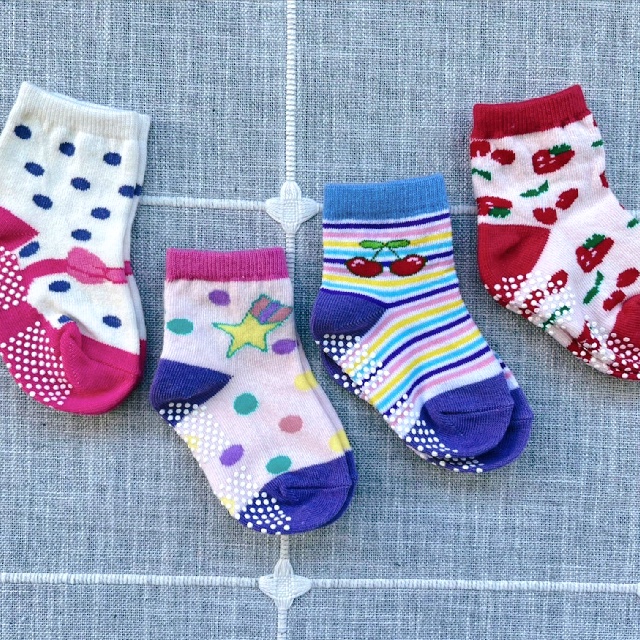 [Kaimei Cotton Industry] 10 pairs set, random and excellent, MIT made in Taiwan, pure cotton anti-slip children's socks (baby version 0-2 years old) - super cute, multiple styles for men and women, , large