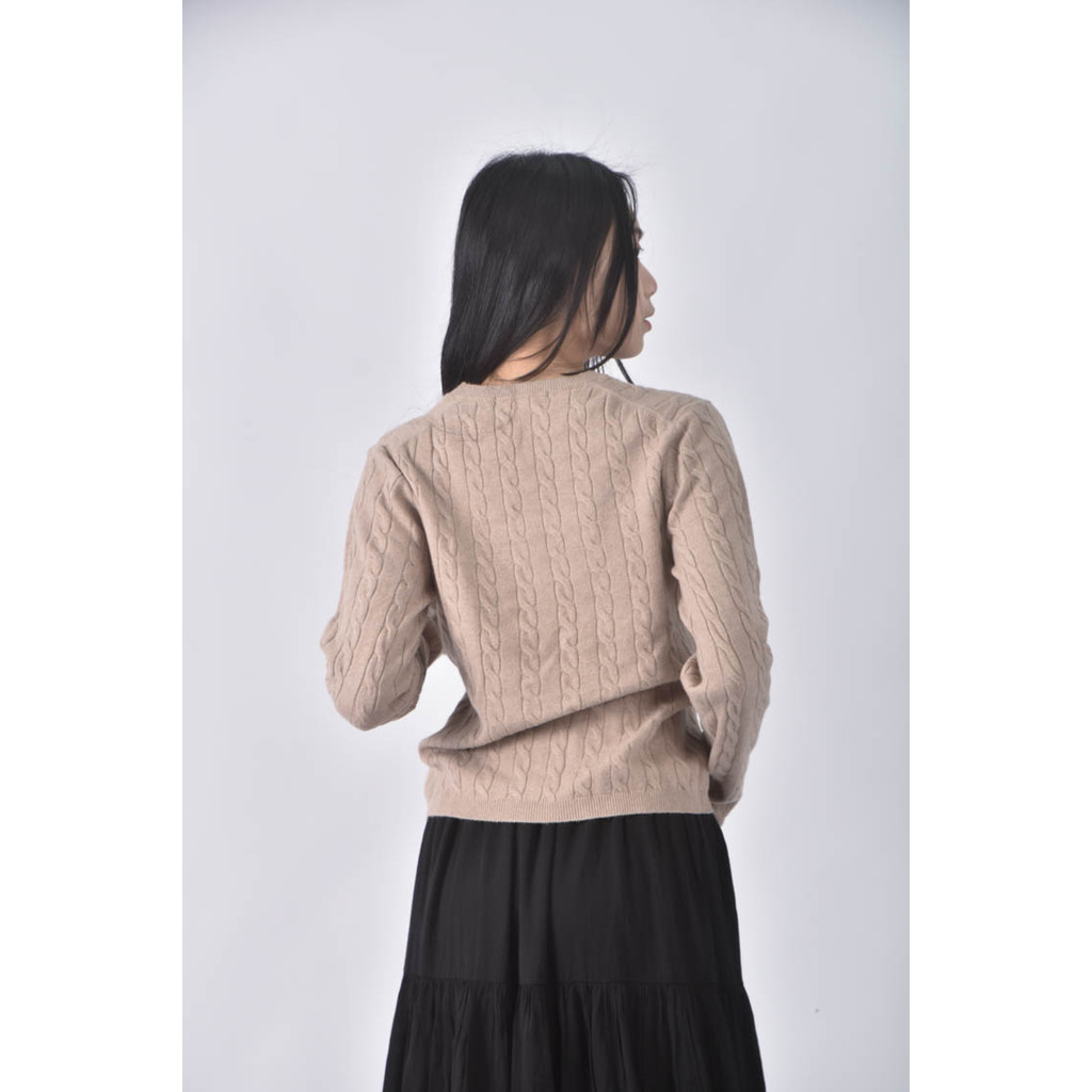 (M) uniqlo排扣棕色長袖上衣二手衣, , large