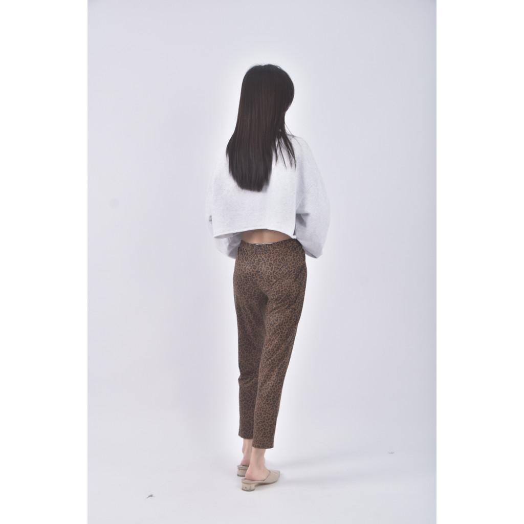 (XL) joy joy home豹紋棕色長褲二手衣, , large