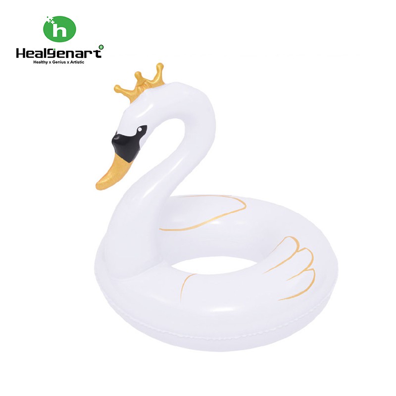 White Swan Swim Ring, , large