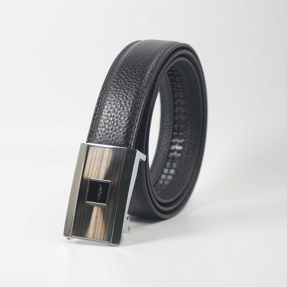 【頭層牛皮】自動扣真皮紳士腰帶 T3款 皮帶 高質感 西裝皮帶 商務皮帶 型男 上班族 自動扣 七夕 情人節 禮物, , large