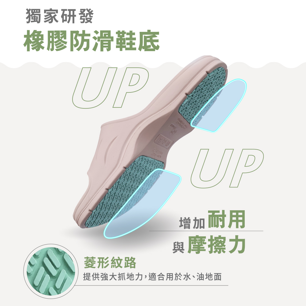 [e shoe store] Taiwan-made Banjiajia all-round anti-slip slippers for the elderly/pregnant women, gray 25CM, , large