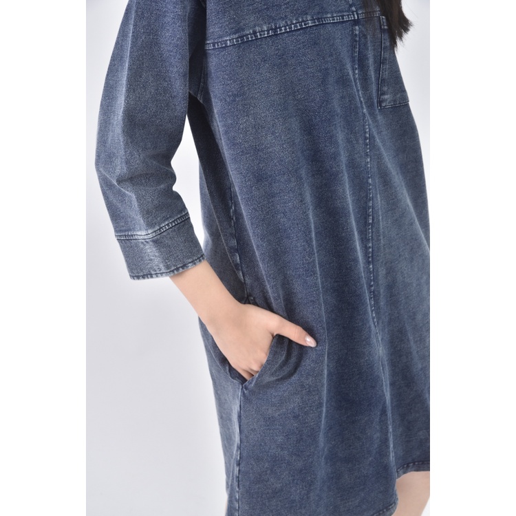 (L) ejeans jeans丹寧牛仔質感棉質藍色洋裝二手衣, , large