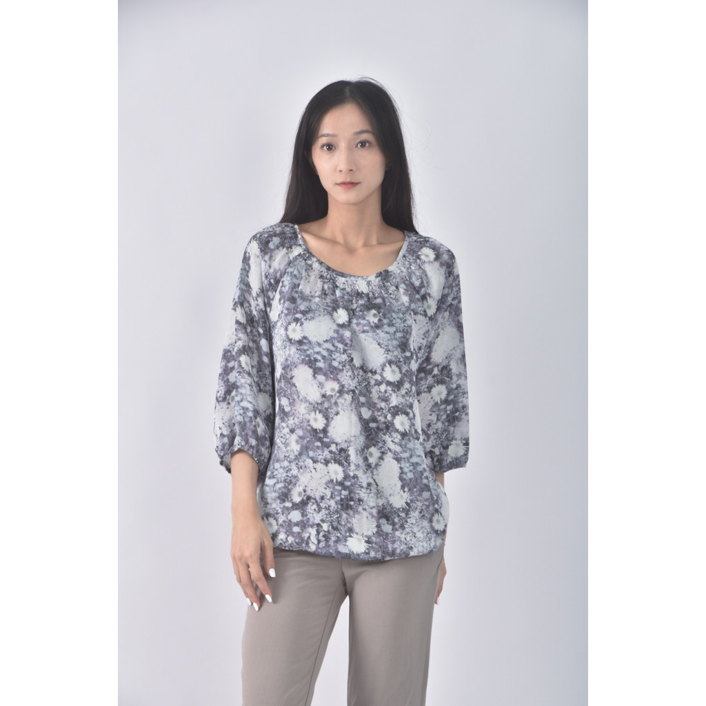 (S) just miss質感暈染紫色長袖上衣二手衣, , large